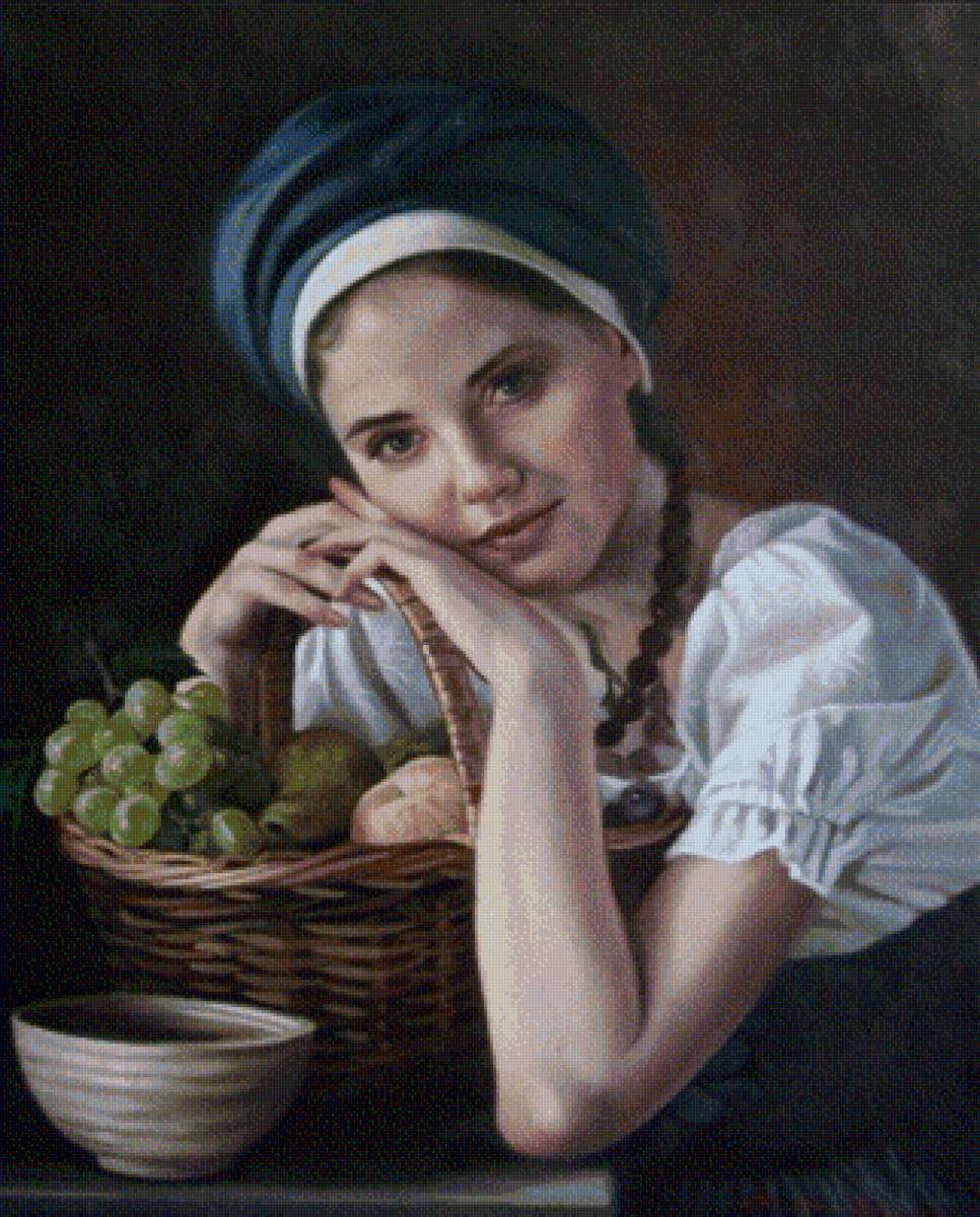 красавица с фруктами - фрукты, девушка - предпросмотр