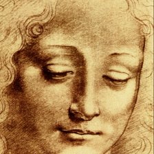 Рисунок женской головы Леонардо да Винчи