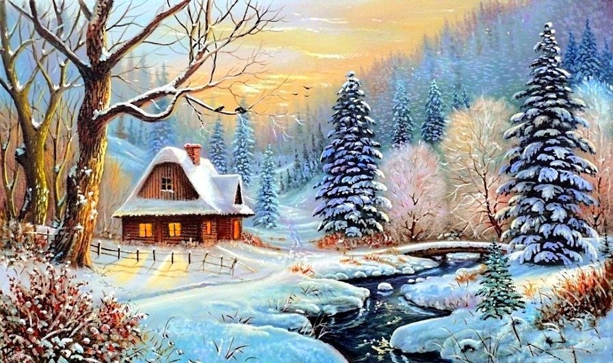 зимушка - зима, пейзаж, природа - оригинал