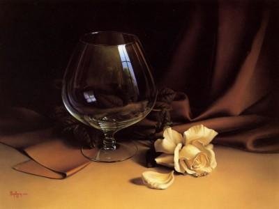 бокал в роза - бокал, роза - оригинал