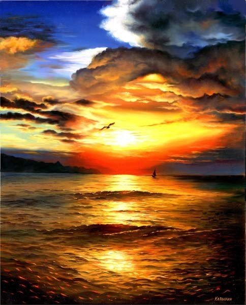 огненное море - небо, море, огонь - оригинал