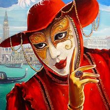 Оригинал схемы вышивки «Венеция, карнавал2» (№1434009)