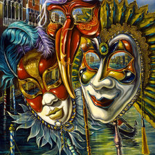 Оригинал схемы вышивки «Венеция, карнавал8» (№1434016)