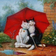 Оригинал схемы вышивки «романтика под зонтом» (№1436448)