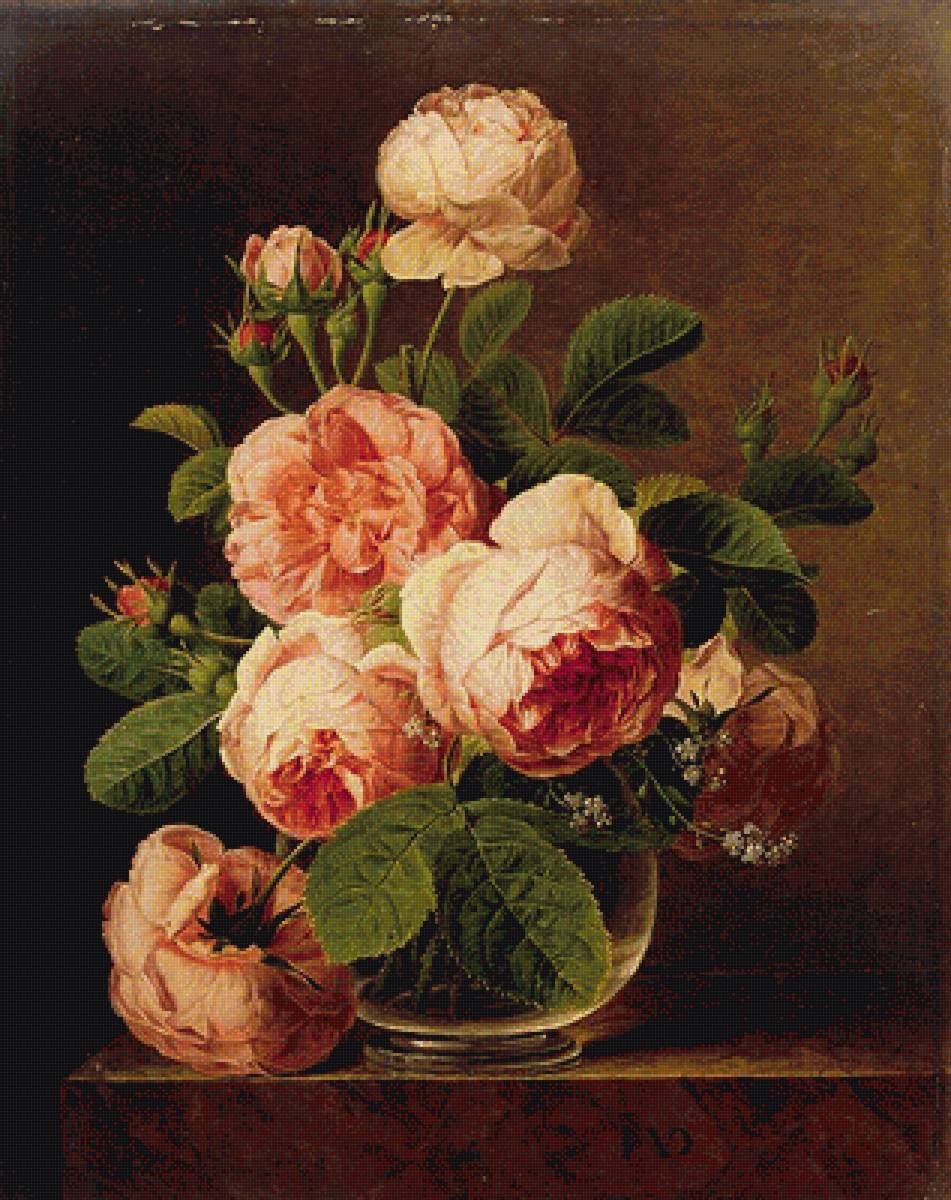 букетик роз в вазе - букеты, розы, цветы, прованс - предпросмотр