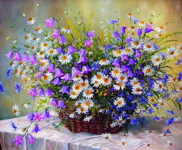 букет полевых цветов - букет. просто, колокольчики - оригинал