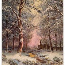 Схема вышивки «wodny młyn w lesie»