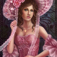 Схема вышивки «дама»