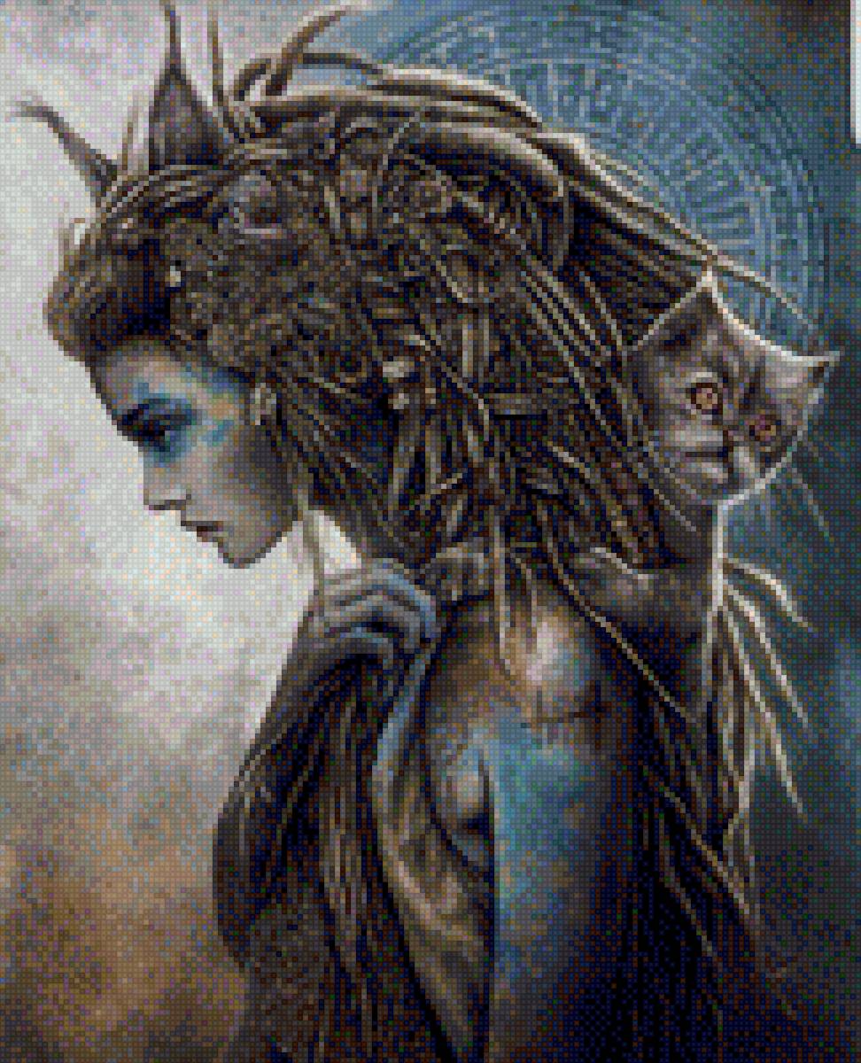 Девушка и кот - девушка, красивая девушка, кот - предпросмотр