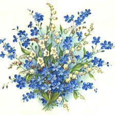 Оригинал схемы вышивки «весенние цветы» (№1444236)