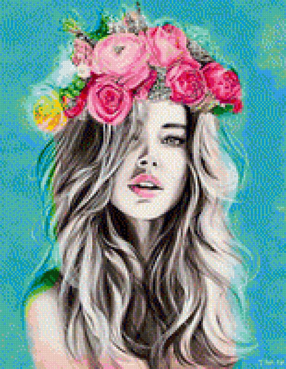 девушка в венке - венок, туняпродакш, девушка - предпросмотр