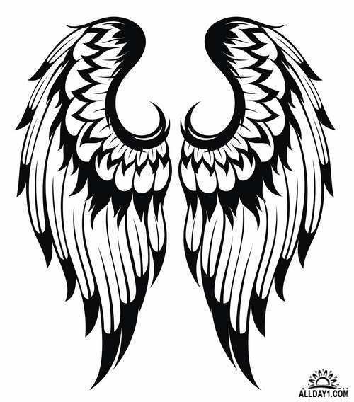 крылья10 - крылья ангел тату - оригинал