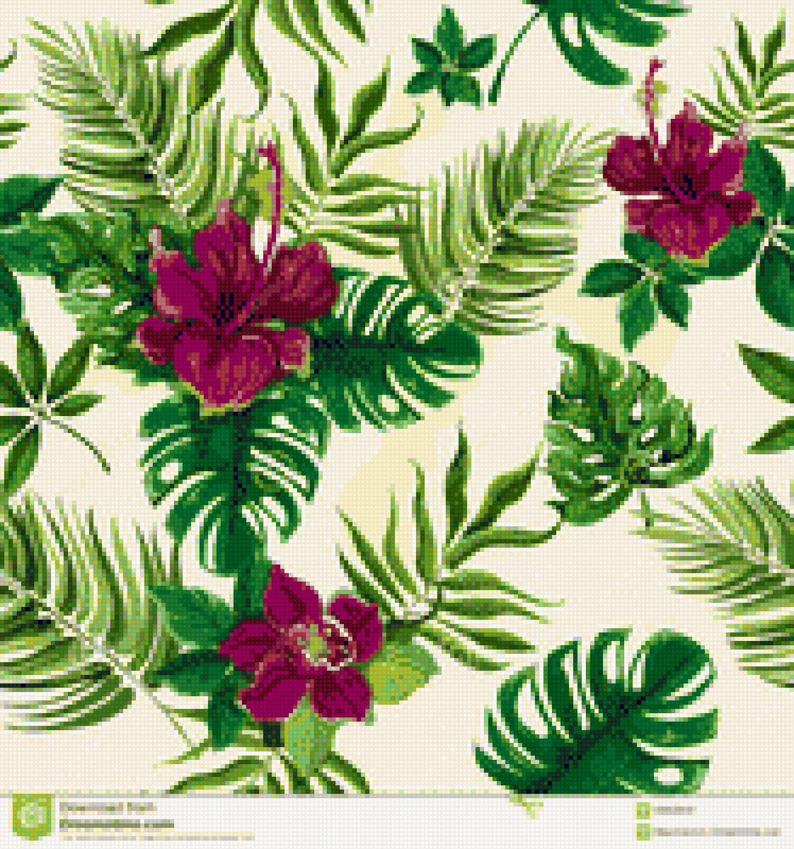 Цветы и листья - предпросмотр