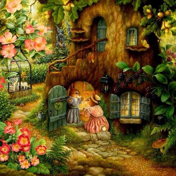 Кролики - кролика, любовь, лес, волшебство - оригинал