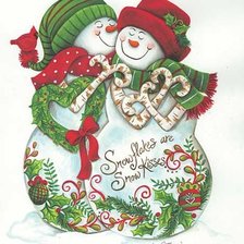 Схема вышивки «Сніговики»