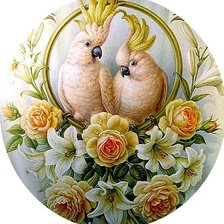 Схема вышивки «vtáci,kvety»
