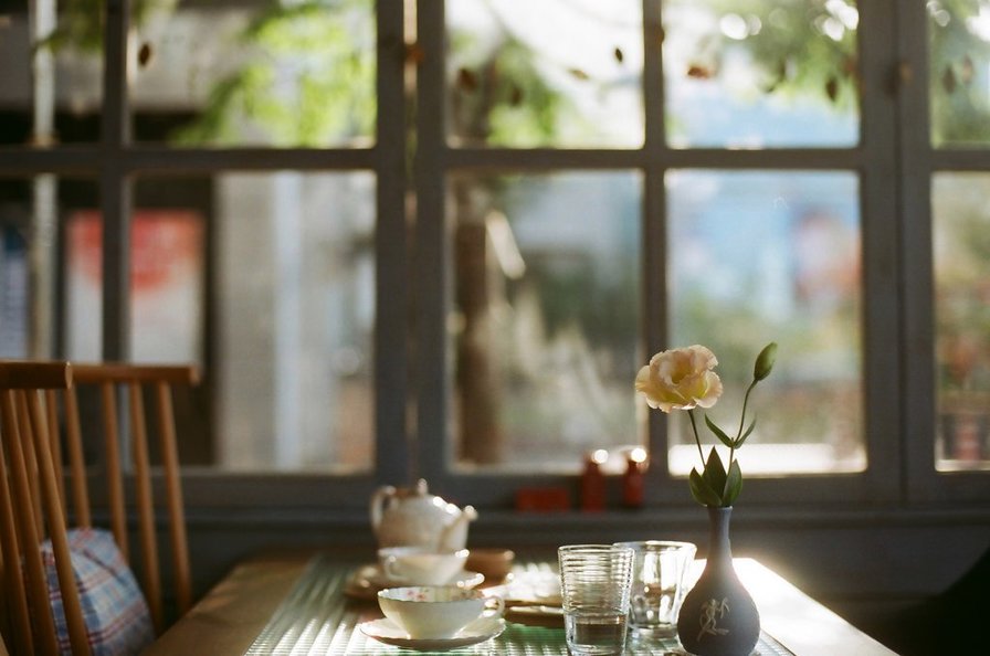 утро - натюрморт, цветы, утро, цветок, окно - оригинал