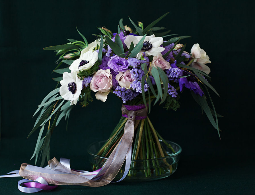 анемоны - натюрморт, букет, анемоны - оригинал