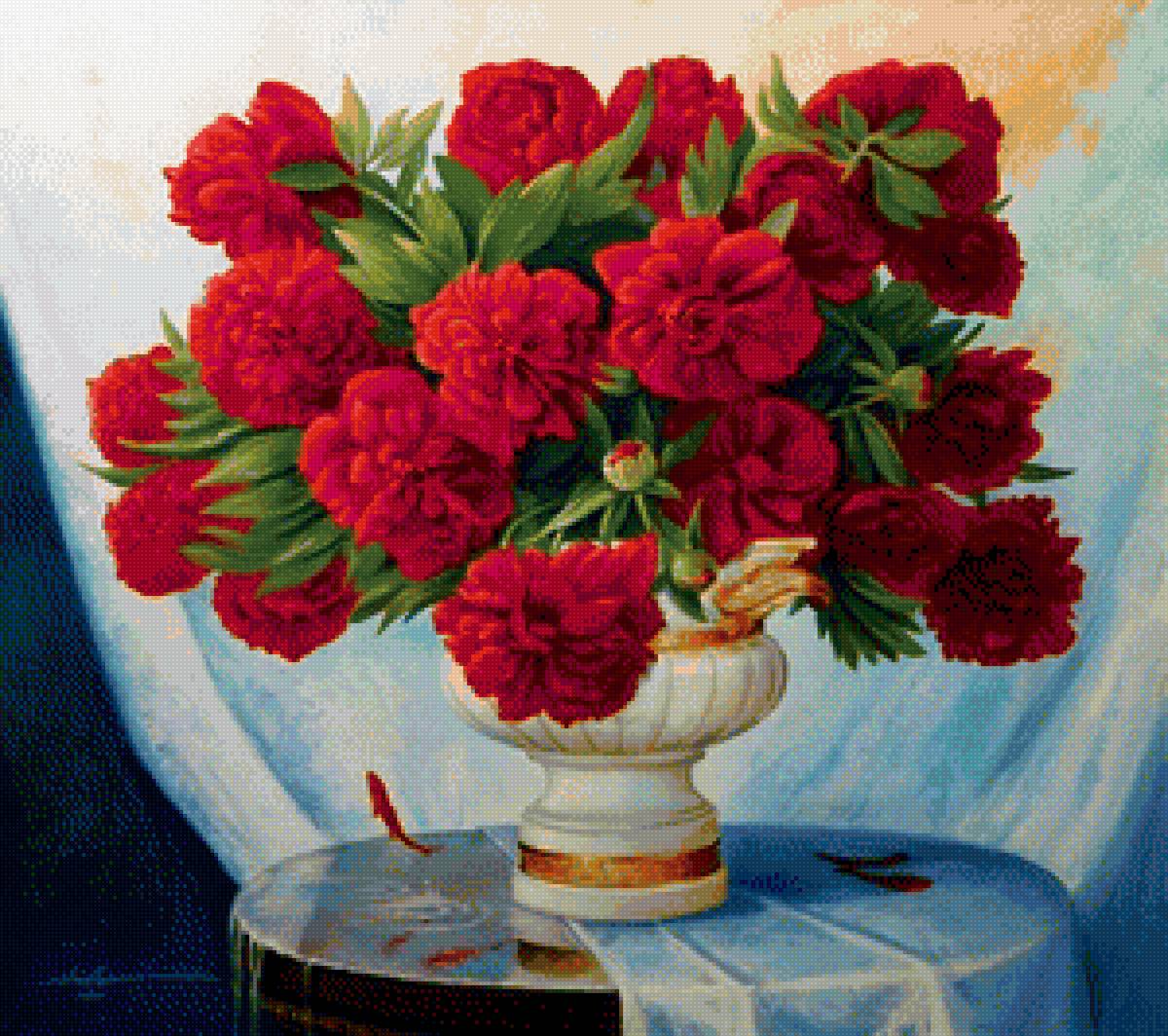 Пионы - пионы, натюрморт, цветы - предпросмотр