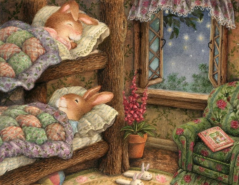 Крольчата - кролики двойняшки - оригинал