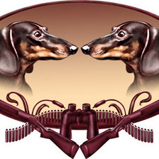 Схема вышивки «Такса для охоты.»