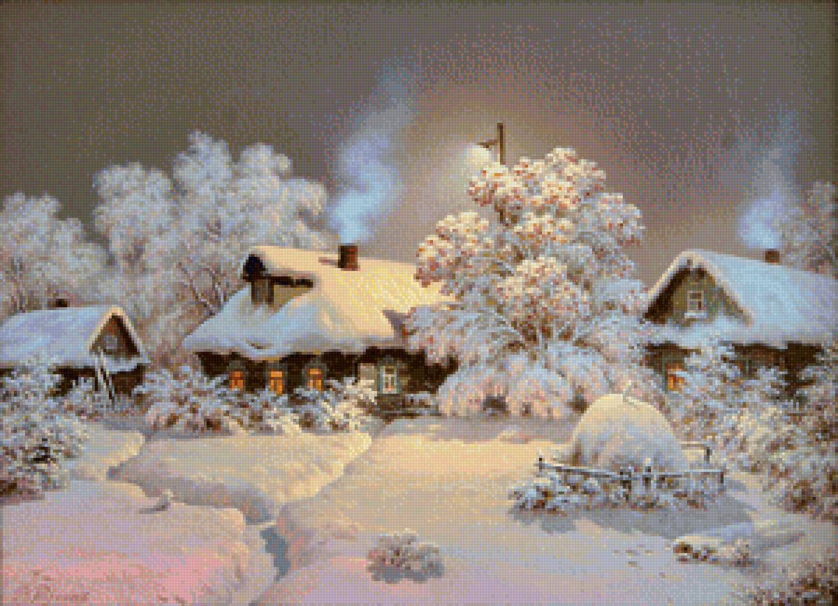 зимняя сказка - зима картина - предпросмотр