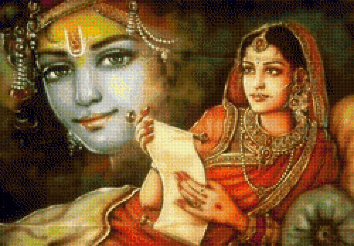 кришна и рада - предпросмотр