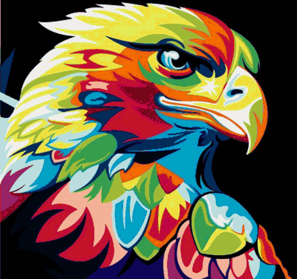 Радужный орёл - орел, яркие - предпросмотр