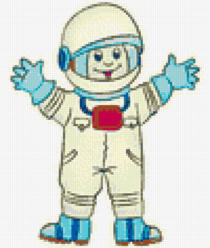 Космонавт шаблон для вырезания для детей