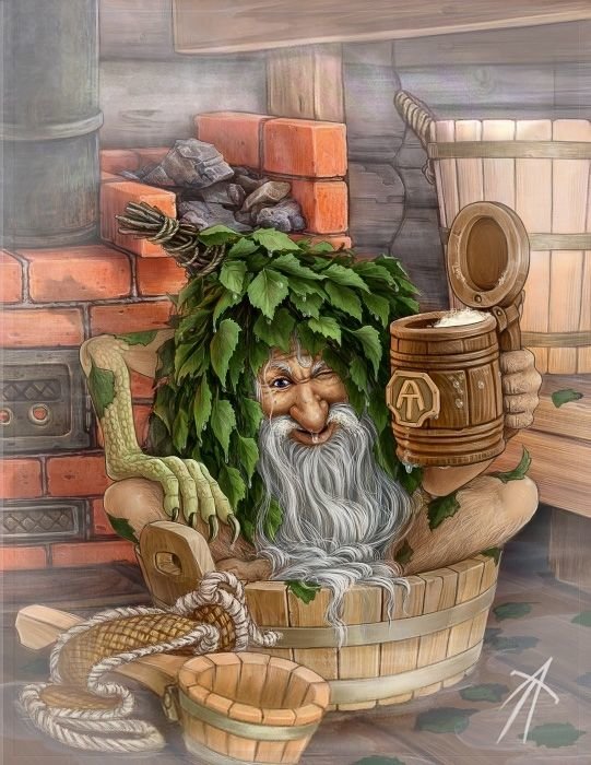 Банник - фэнтези, арт, сказка, банник, аржевитин, духи, дух - оригинал