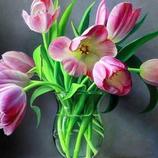 Схема вышивки «тюльпаны 1»