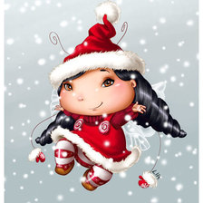 Схема вышивки «фея нового года»