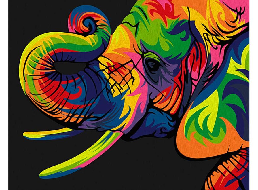 цветной слон - оригинал