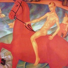 Схема вышивки «Петров-Водкин " Купание красного коня"»