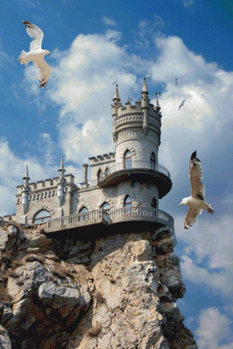 Ласточкино гнездо - крым, ласточкино гнездо, замок, пейзаж, скала - предпросмотр