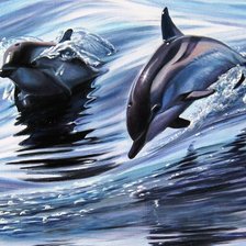 Схема вышивки «Дельфины»