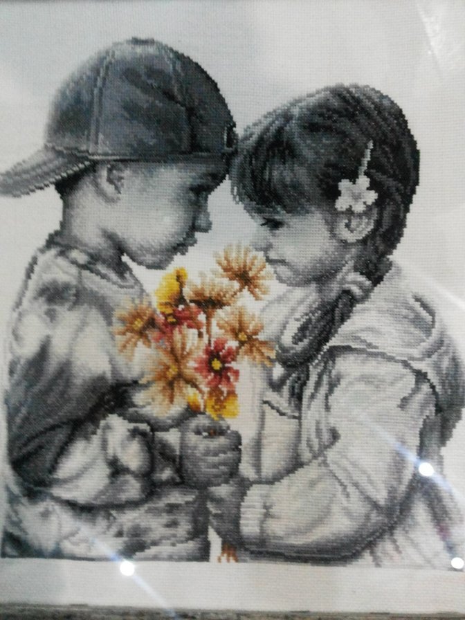 Милая парочка - улыбка, дети, радость, детство, девочка - оригинал