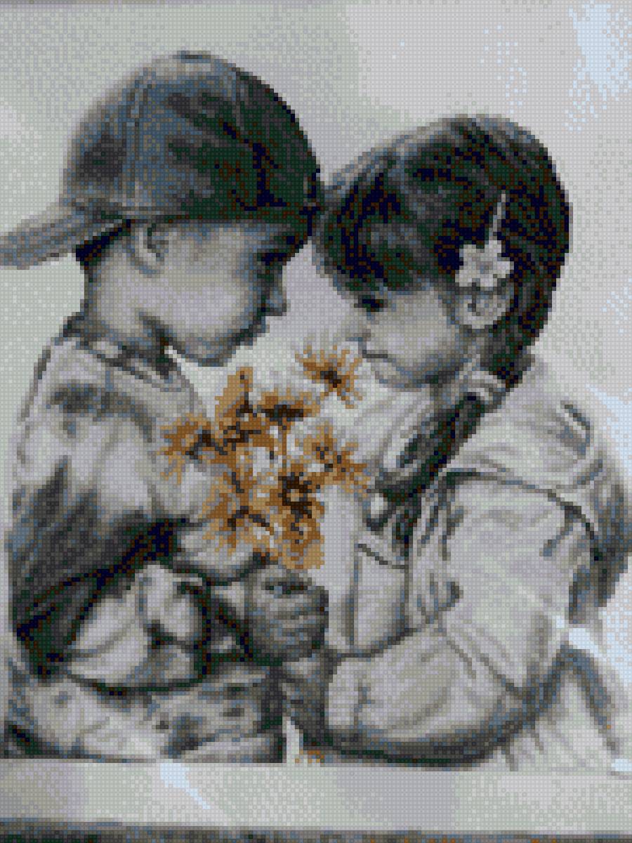 Милая парочка - девочка, улыбка, дети, детство, радость - предпросмотр