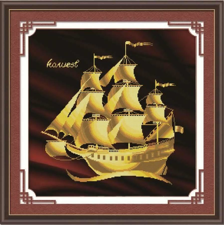 Золотой фрегат - золотой, корабль, парус - оригинал