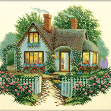 Схема вышивки «коттедж ц»