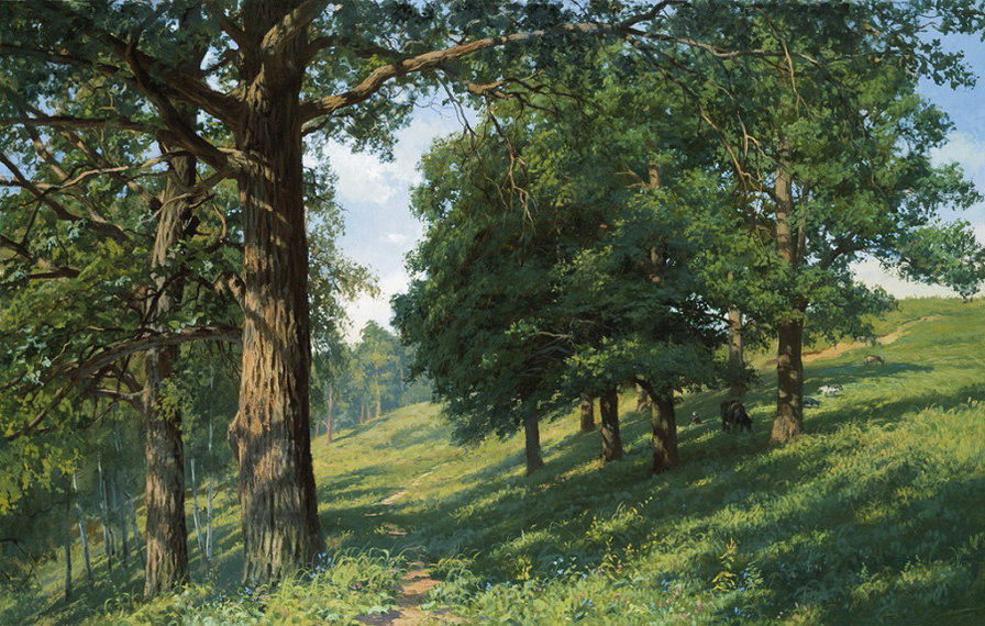 По картине А.Герасимова - природа, лес, лето - оригинал