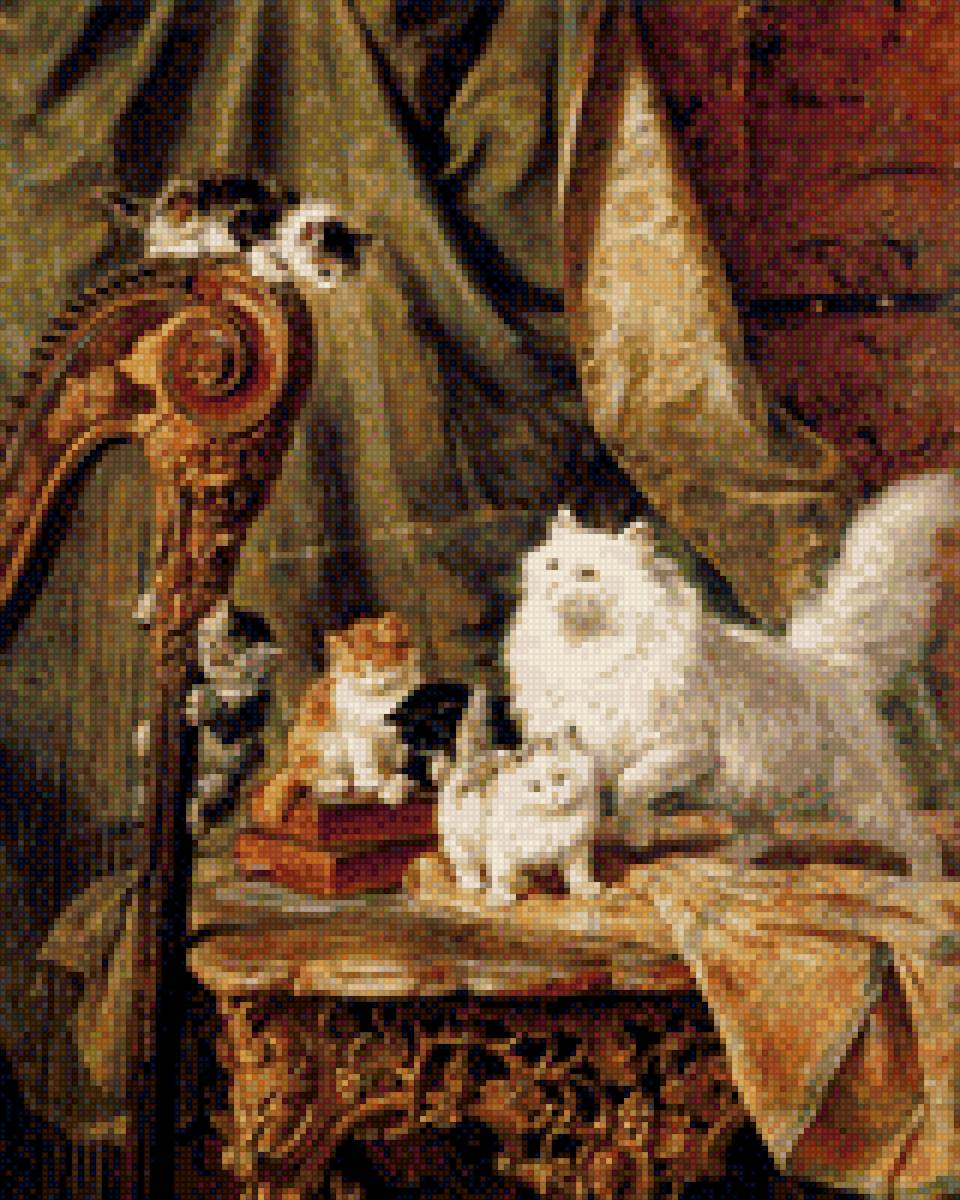 кошка с арфой - генриетта роннер-книп - предпросмотр