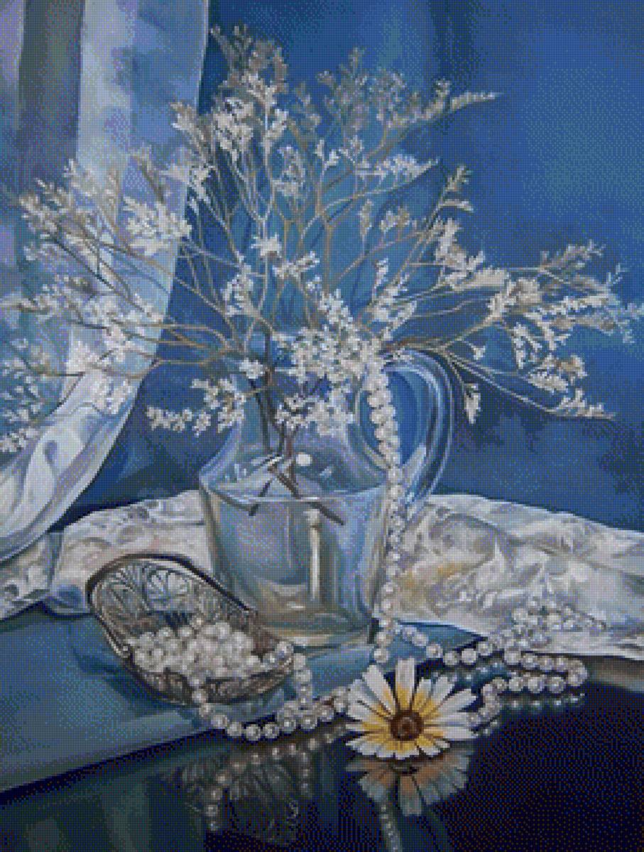 голубой натюрморт - предпросмотр