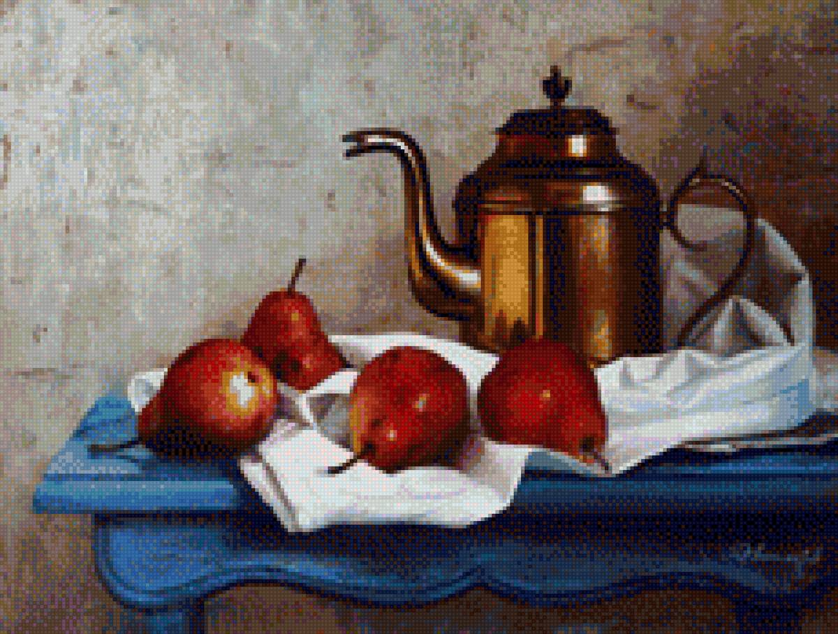 яблоки - натюрморт, яблоки - предпросмотр