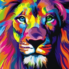 Цветной лев
