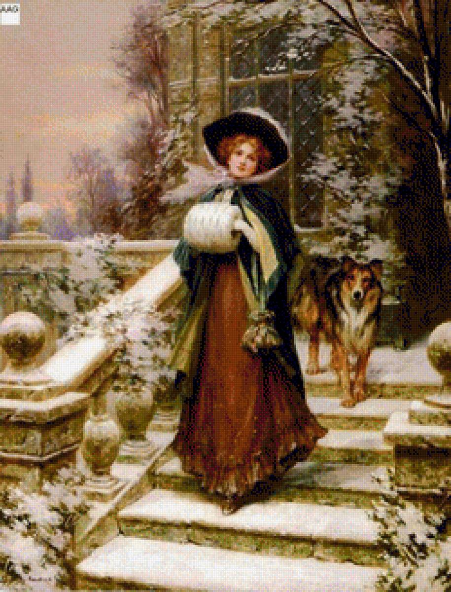 kobieta na schodach - предпросмотр