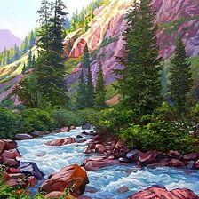 Схема вышивки «горная речка»