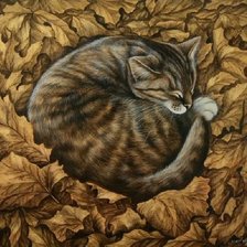 Схема вышивки «кот»