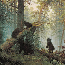 Схема вышивки «Шишкин 3 медведя»