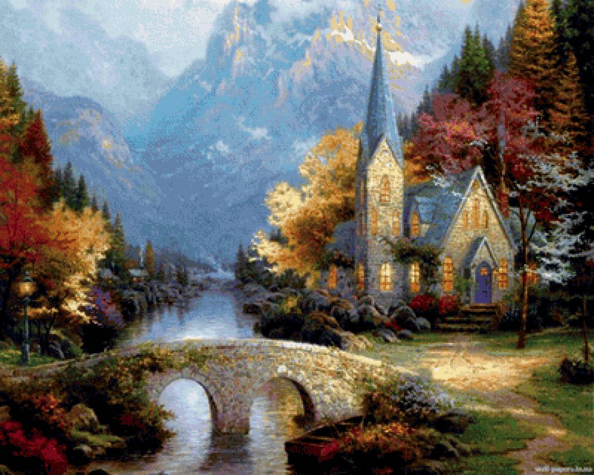 замок біля річки - предпросмотр